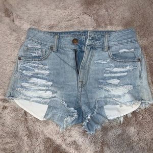 American eagle mid-wasted ripped shorts